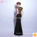 Lofty Black Sequins italienischen Design Perlen gestickten Meerjungfrau Abendkleid